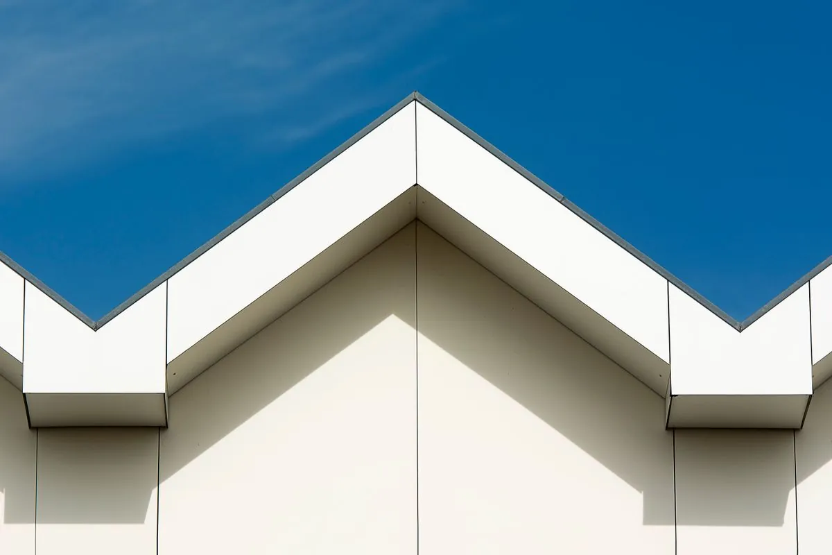 Clean roofline on a completed roof replacement
